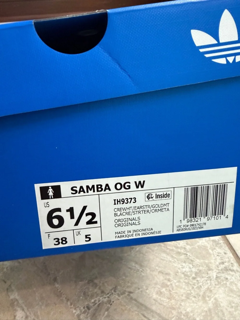 adidas Samba OG Basketweave Crochet Cream White Earth Strata Sneakers - Picture 14 of 14